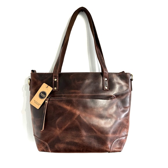 montana hudson Bags Mn Montana Hudson Vintage Eva Leather Zip Tote